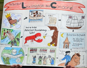 The 2015 Americanism Poster Winner on the theme of Lexington and Concord.