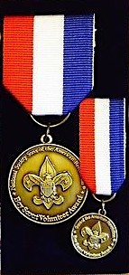 Robert E Burt BSA Scouts Volunteer Medal from the North Carolina SAR