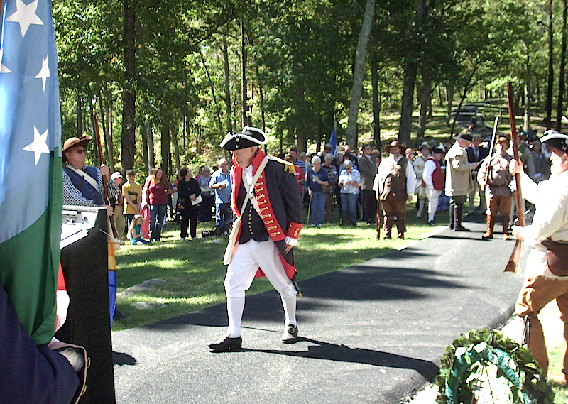 Battle of Kings Mountain chapter president Doyle Campbell presents honors during the 235th Anniversary of the Battle of Kings Mountain on October 7 2015.