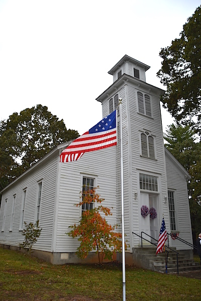 Historic Huntsville Methodist Church in Yadkinville, NC, circa 1802.