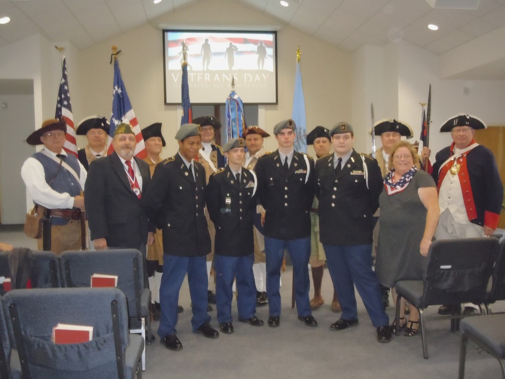 Color Guard with AMVETS & AJROTC