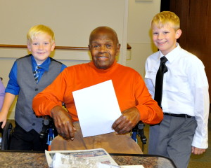 Cade and Chase with Mr. Pope