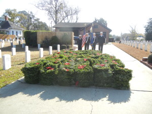 The over 540 wreaths to be laid on gravestones.
