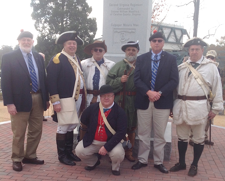 Members of the North Carolina SAR participate in the Battle of Great Bridge on December 5 2015.