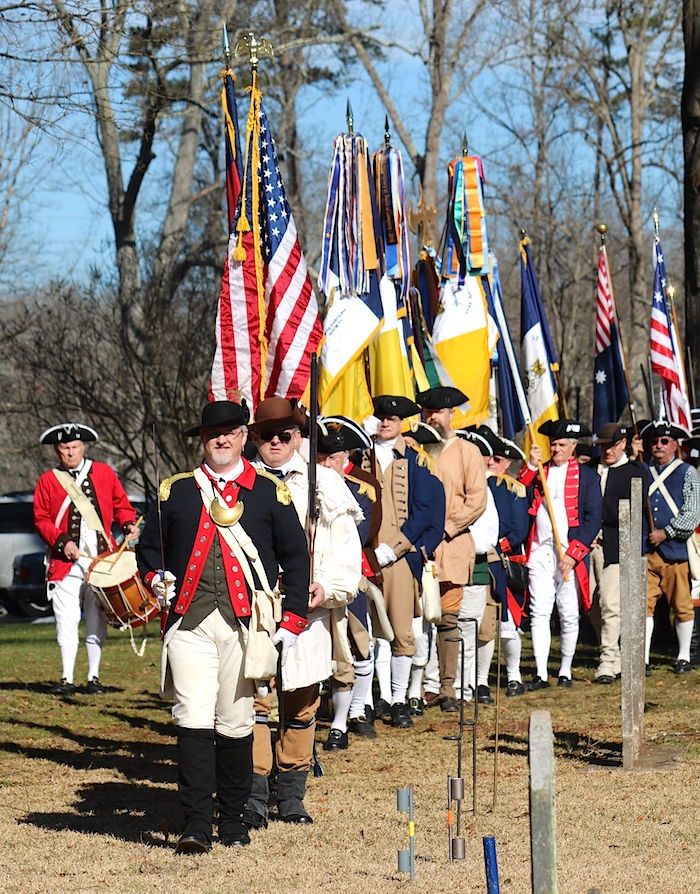 The National SAR Color Guard at the 235th Anniversary of the Battle of Cowan's Ford in Huntersville, NC on January 30 2016.