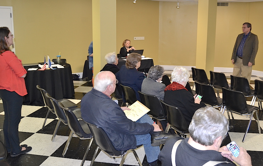 SAR Catawba Valley chapter president Jack Bowman kicks off the SAR and DAR Genealogy Workshop on February 20, 2016 in Lincolnton, NC.