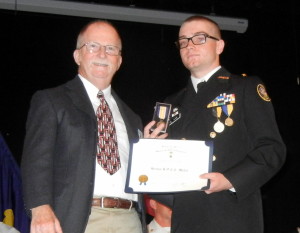 Gary Gillette and SAR JROTC Medal recipient Cadet Derek Flake