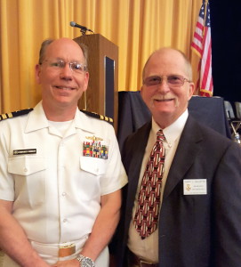 Gary Gillette and Pamlico High School NJROTC Commander, Michael Robinson