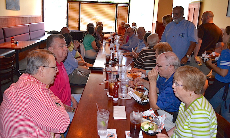 Mecklenburg chapter social lunches at Dilworth Neighborhood Grille in Charlotte.