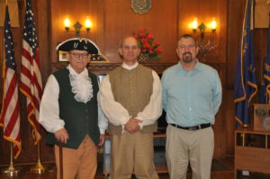 Grady Hall, Frank Merrell, Tim Nason at the Landis American Legion George Washington birthday event.