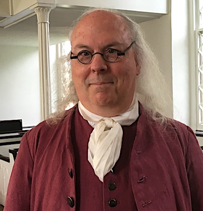 Come see Benjamin Franklin speak at the 239th Anniversary of the Battle of Cowan's Ford on February 1 2020 at Hopewell Presbyterian Church in Huntersville, NC.