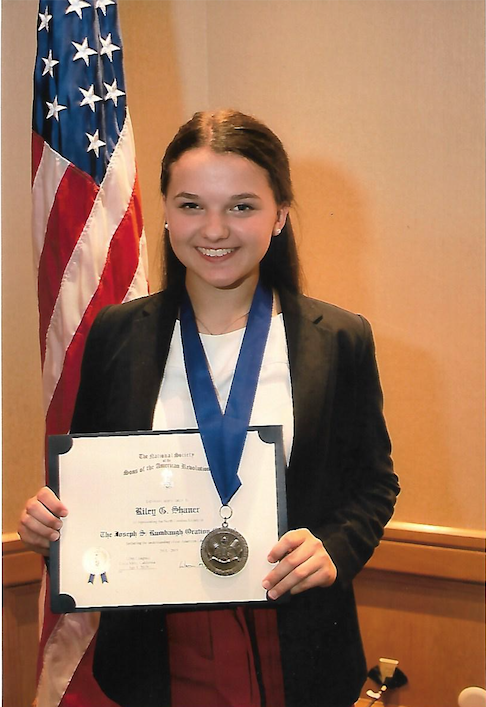 North Carolina SAR Rumbaugh contestant Riley Shaner won the SAR National contest at Congress in California on July 10 2019.